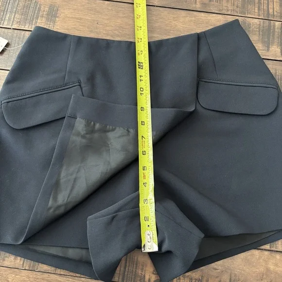 NWT Anthropologie Maeve Preppy Tailored Faux Wrap Skort Black Size 8 Academia - Picture 7 of 12